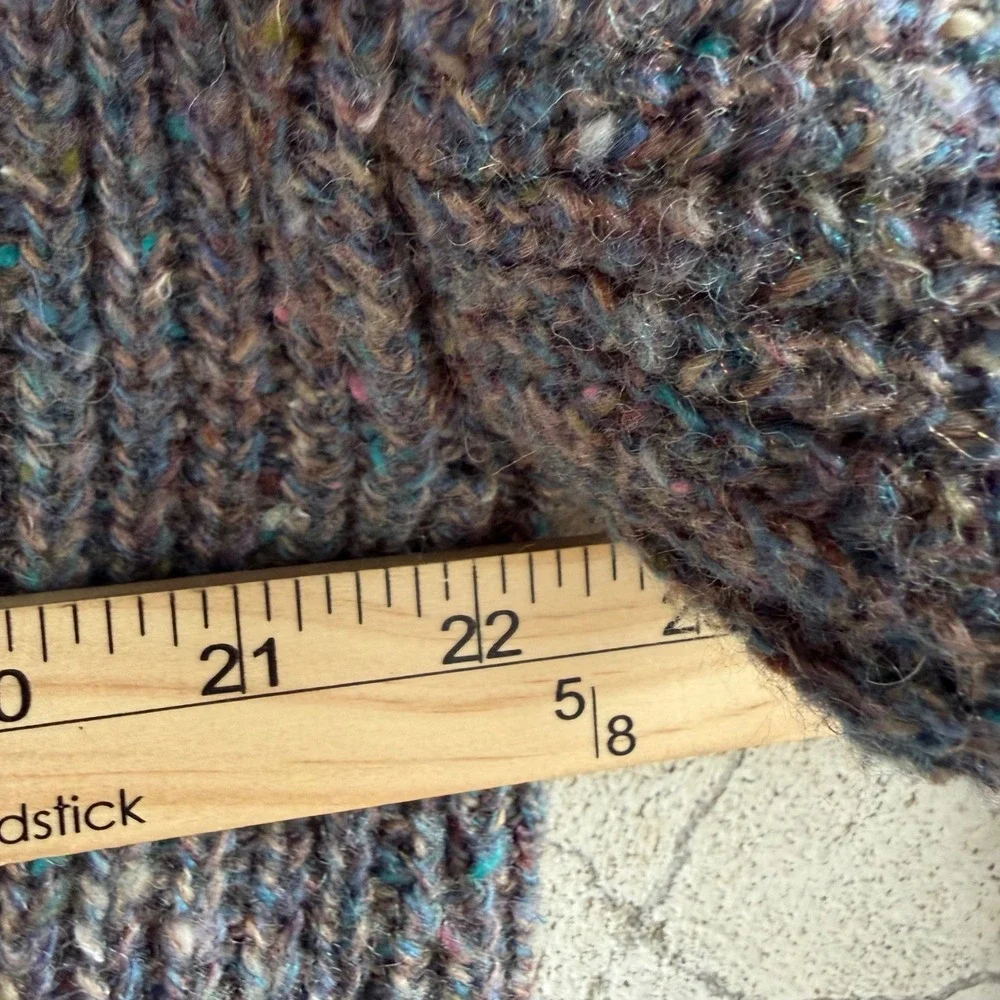 Vtg Chunky Knit Sweater Speckled Confetti Fleck Wool Blend Grandpacore‎ Mens M